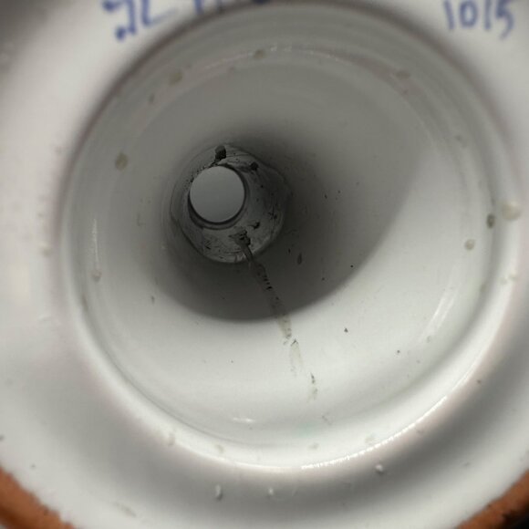 Vintage Dieulefit France PHP Art Pottery Candle Holders Purple Cottagecore - Picture 10 of 11